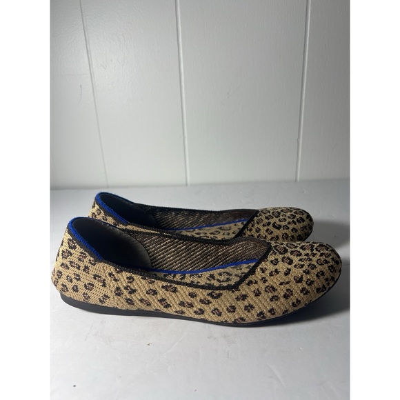 Rothy's Leopard Print Flats with Blue Accents - Picture 4 of 7